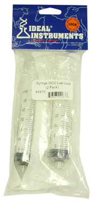 Ideal 9267 Luer Lock Disposable Syringe, 35 cc (2-Pack)
