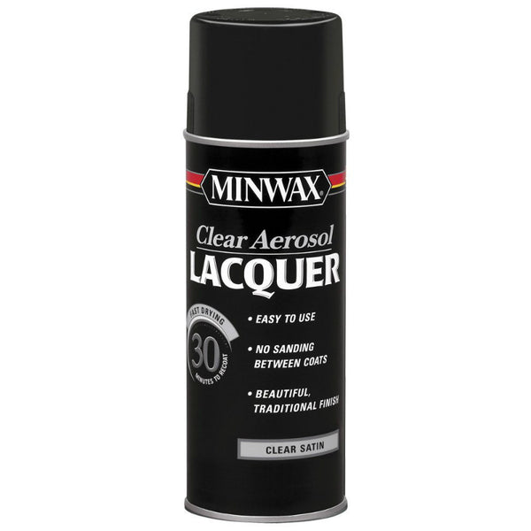 Minwax® 15210 Clear Brushing Lacquer, 11.5 Oz Aerosol, Clear Satin