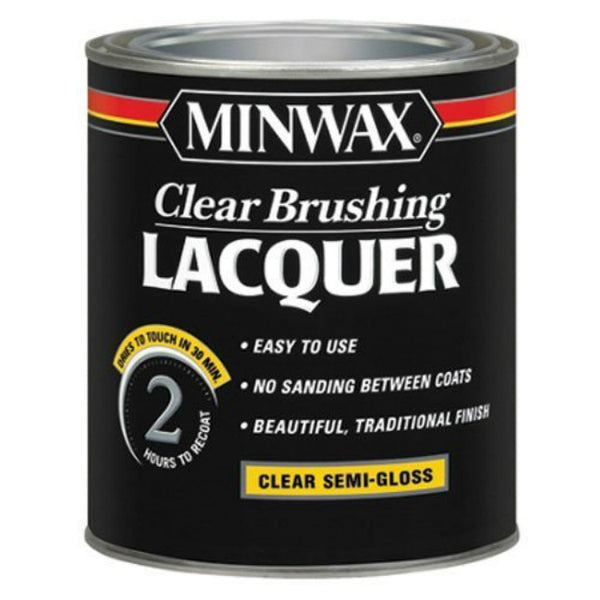 Minwax® 15505 Clear Brushing Lacquer, 1-Qt, Clear Semi-Gloss