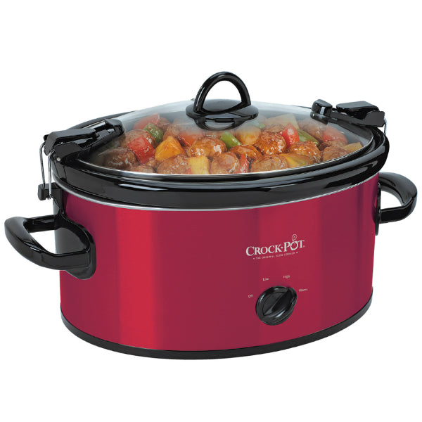Crock-Pot® SCCPVL600-R Cook & Carry™ Manual Oval Slow Cooker, 6 Qt, Red