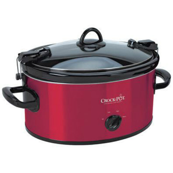 Crock-Pot® SCCPVL600-R Cook & Carry™ Manual Oval Slow Cooker, 6 Qt, Red