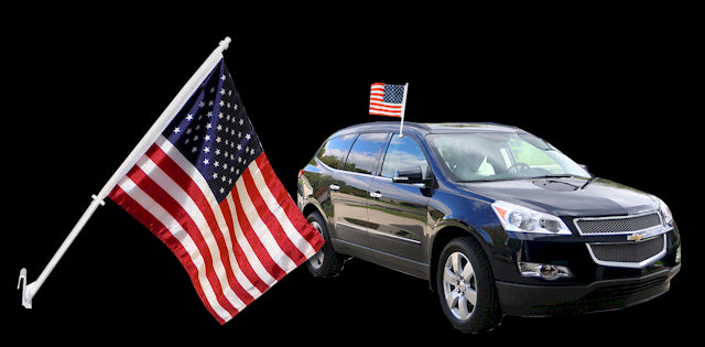 Annin 71808 U.S. Nylon Car Flag and Bracket, 11" x 18"