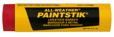 All-Weather 61022 Paintstik Livestock Marker, Red