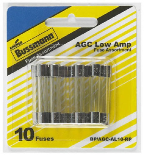 Cooper Bussmann BP-AGC-AL10-RP Low Amp Fuse Assortment, 10-Piece