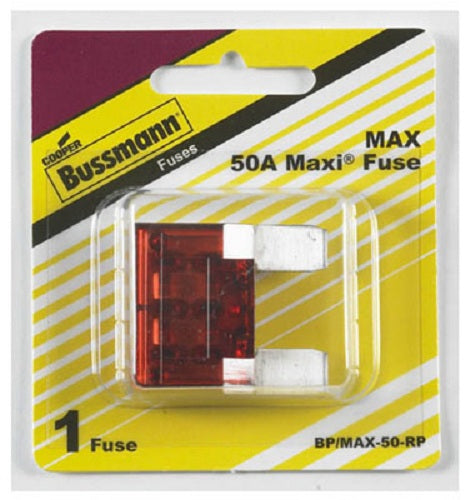 Cooper Bussmann BP-MAX--50-RP Maxi Blade Fuse, 50 Amp