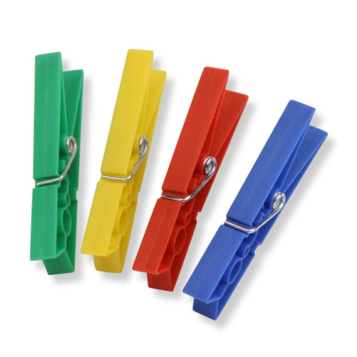 Honey-Can-Do DRY-01390 Classic Spring Plastic Clothespins, Assorted, 24-Pack