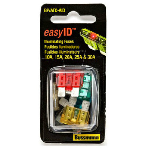 Cooper Bussmann BP/ATC-AID Fast Acting Blade Auto Fuse Assortment, 32V, 5-Piece