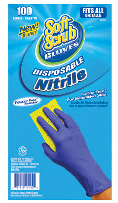 Soft Scrub 11100-16 Disposable Nitrile Gloves, 100-Count