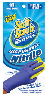 Soft Scrub 11110-26 Disposable Nitrile Gloves, 10-Count