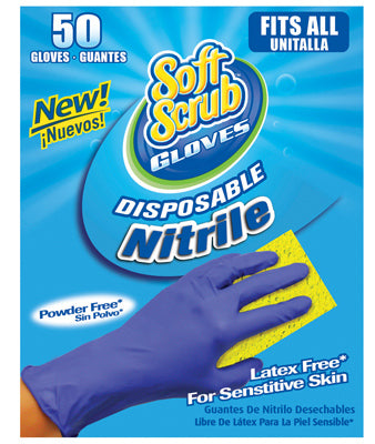 Soft Scrub 11150-16 Disposable Nitrile Gloves, 50-Count