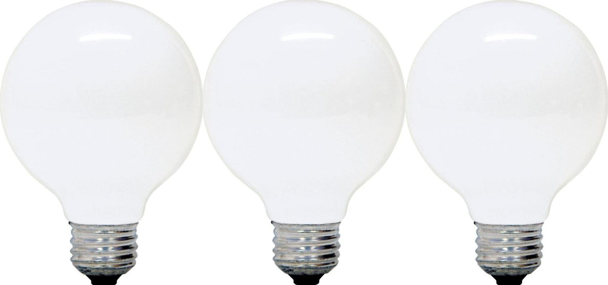GE Lighting 44742 Incandescent G25 Globe Bulb, Soft White, 40W, 3-Pack