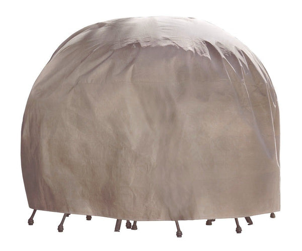 Duck Covers MTR09090 Patio Round Table & Chair Cover,Duck Dome Airbag,Cappuccino