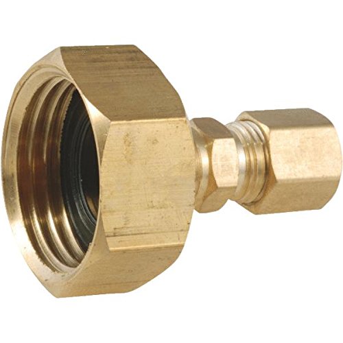 Anderson Metals 757422-1204 Lead Free Brass Adapter, 3/4" FGH x 1/4" Compression