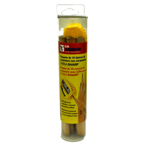 CH Hanson® 00213 Carpenter Pencils & VersaSharp™ Sharpener, Medium