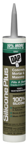 Dap® 08675 Silicone Plus Rubber Concrete & Masonry Sealant, 10.1 Oz, Gray