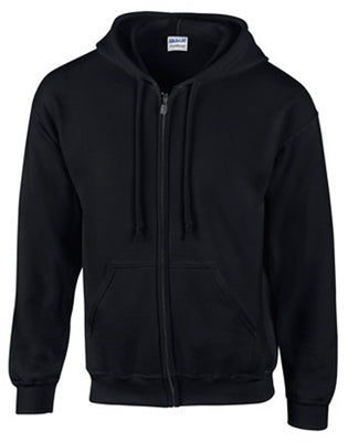 Gildan Men's Full Zip Hooded Sweatshirt, 2X-Large, Black