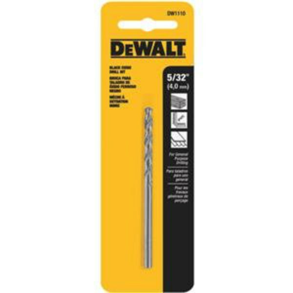 DeWalt® DW1110 Black Oxide 135-Degree Split Point Drill Bit, 5/32"