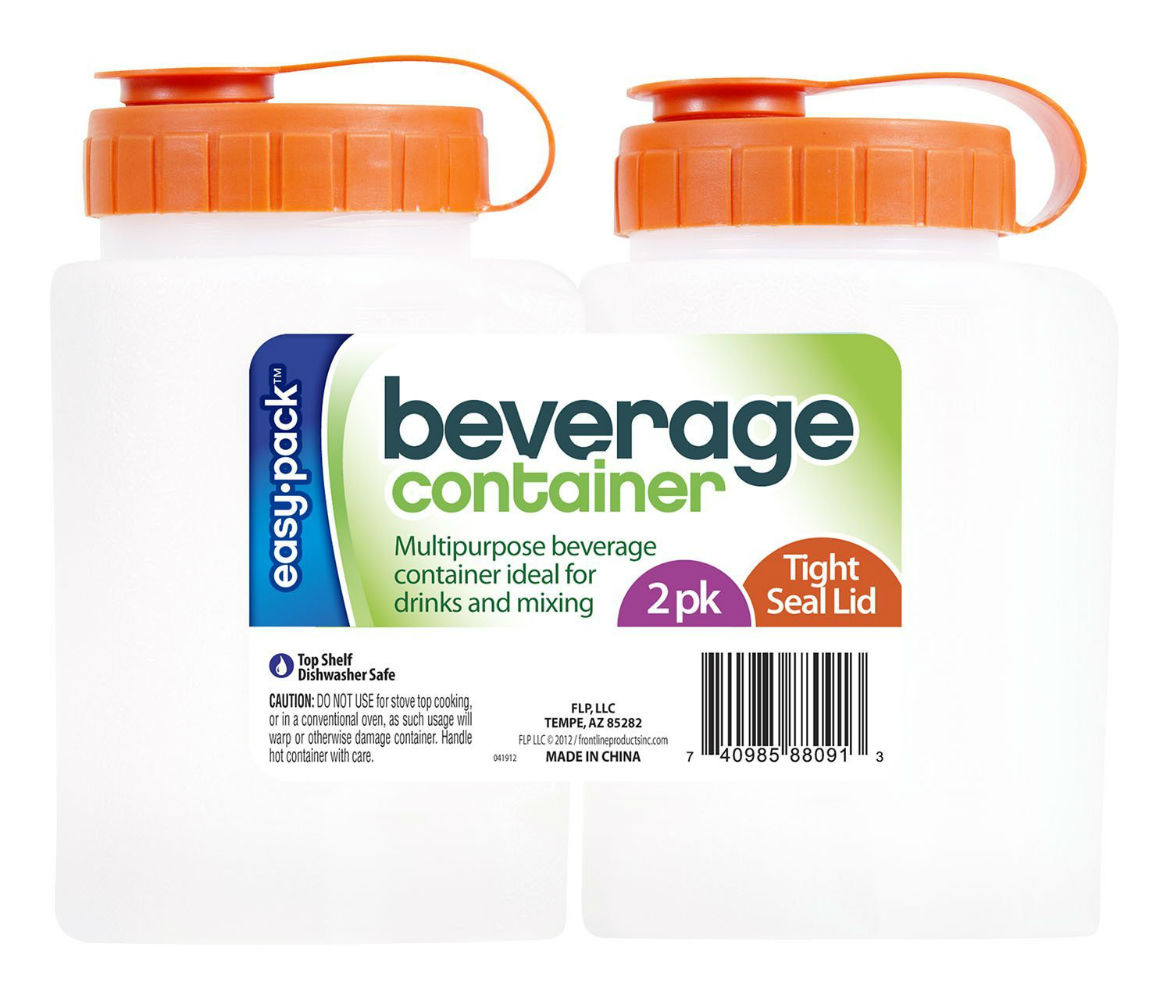 Easy Pack™ 8091 Multipurpose Beverage Container, 16 Oz, 2-Pack
