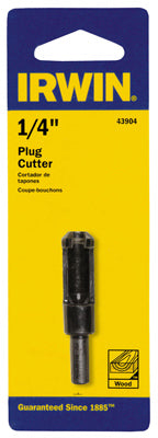 Irwin Tools 43904 High-Carbon Steel Plug Cutter, 1/4"