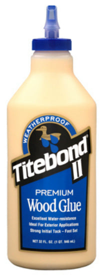 Titebond II 5005 Weatherproof Premium Wood Glue, 1 Qt