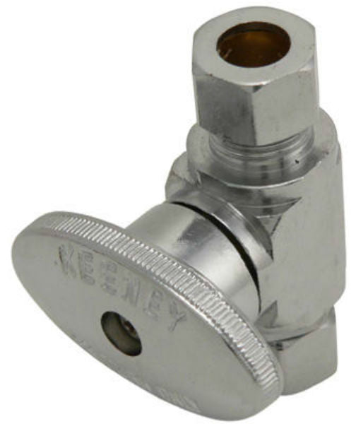 Plumb Pak® PP2072LF Quarter Turn Repair Valve, 3/8" x 3/8", Chrome Plate Brass