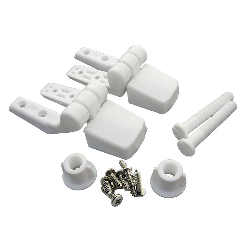 Lasco 14-1039 Replacement Toilet Seat Hinge, White, 2-Piece