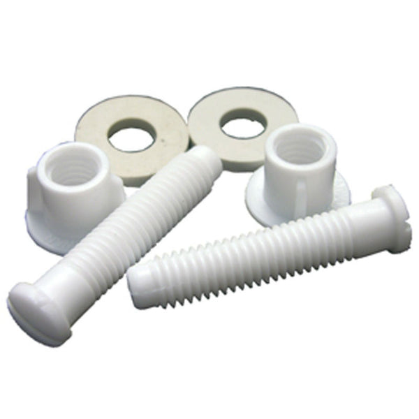 Lasco 14-1067 Toilet Seat Hinge Bolt, 7/16" x 1-3/4", Plastic