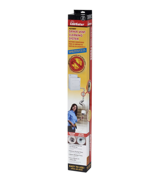 LintEater RLE202 Rotary Dryer Vent Cleaning System, 10-Piece