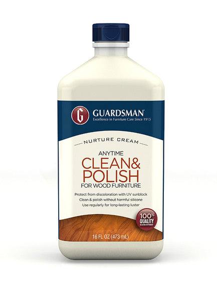 Guardsman 461500 Anytime Clean & Polish for Wood Furniture, 16 Oz