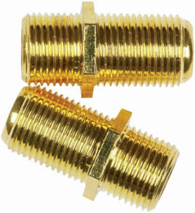 RCA VH66N Feed Through In Line Connectors, Gold Plated, 2-Pack