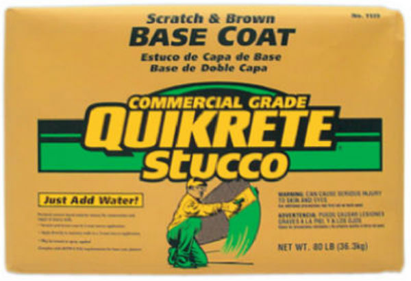 Quikrete® 113983 Scratch & Brown Base Coat Stucco Mix, 60 Lb