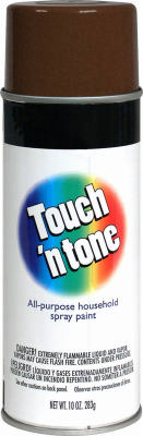 Touch N' Tone 55277830 Multi-Purpose Spray Paint 10 oz, Leather Brown