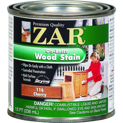 ZAR 11606 Interior Oil-Based Wood Stain, Cherry, 1/2 Pint