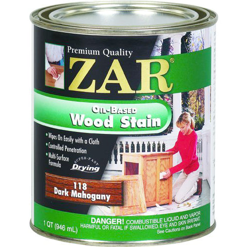 ZAR® 11812 Interior Oil-Based Wood Stain, Dark Mahogany, 1 Qt