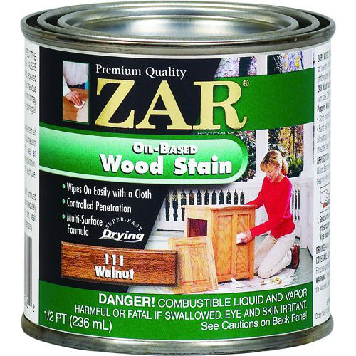 ZAR® 11106 Interior Oil-Based Wood Stain, Walnut, 1/2 Pint