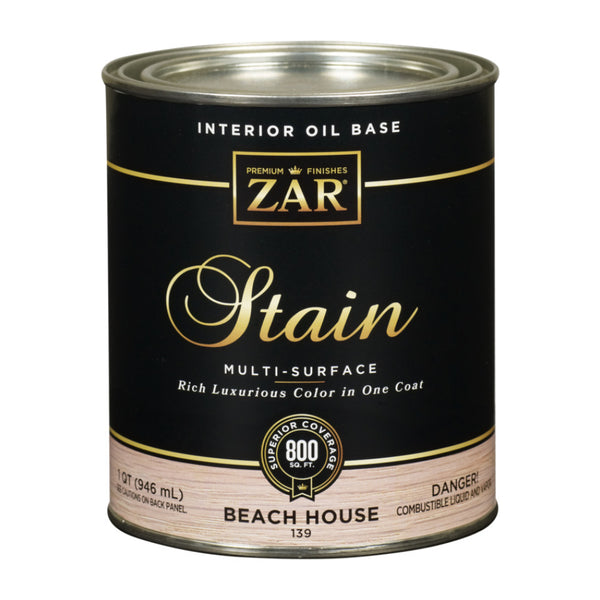 ZAR 13912 Multi-Surface Interior Oil Base Wood Stain, Beach House, 1-Qt