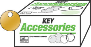 Hy-Ko KB147 Round Key Tag, 1-1/8", Solid Brass, 100-Pack
