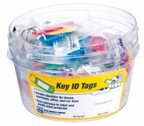Hy-Ko Key Identification Tag with Split Ring, 20-Piece, 3-Pack