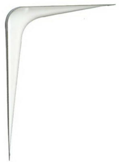 National Hardware® N218-925 Steel Shelf Bracket, White, 8" x 10"
