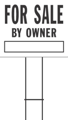 Hy-Ko LFS-1 Corrugated Plastic For Sale By Owner Sign, 20" x 24"