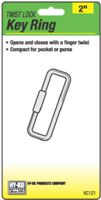 Hy-Ko KC121 Twist Lock Key Ring, 2"