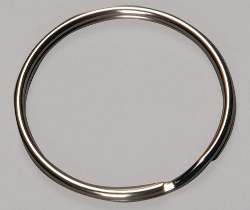 Hy-Ko KB110  Tempered Steel Split Key Ring, 1-3/4", 50-Pack