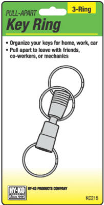 Hy-Ko KC215 3-Way Pull Apart Key Holder, Silver