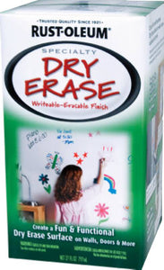 Rust-Oleum® 241140 Specialty Dry Erase Brush On Paint, 1 Qt, White