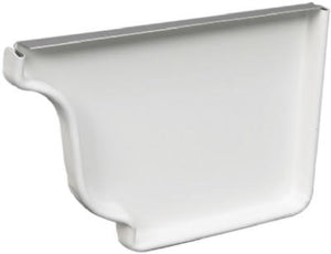 Amerimax 33006 Galvanized Steel Right End Cap 5", White