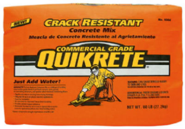 Quikrete® 100667 Crack Resistant Concrete, 60 Lbs