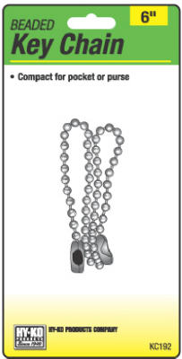 Hy-Ko KC192 Beaded Key Chain, 6", 2-Pack