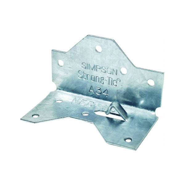 Simpson Strong-Tie A34 Galvanized Steel Framing Angle, 18-Gauge