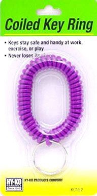 Hy-Ko KC152 Wrist Coiled Key Ring with Split Ring