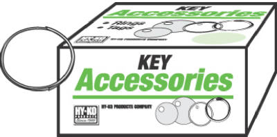 Hy-Ko KB100 Split Key Ring, 7/8", 1000-Pack